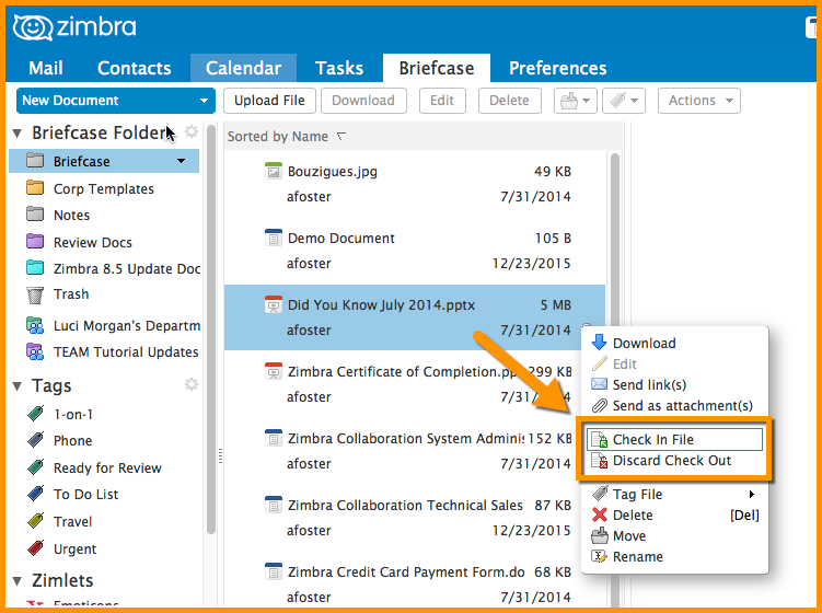 Did You Know? Collaborating with the Zimbra Briefcase Zimbra Blog