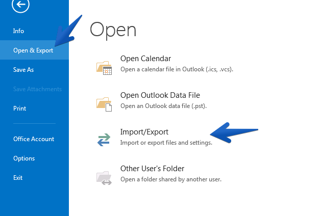 importing pst into outlook