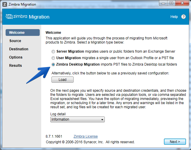 How to use the new Zimbra Migration Tool: pst file to Zimbra