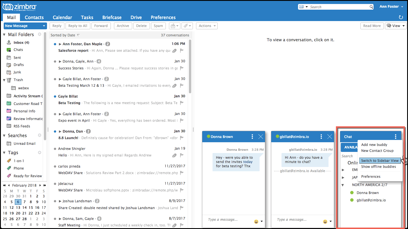 Mail Zimbra 