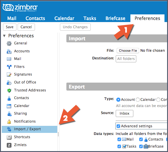 How to Export emails from Zimbra account to Gmail?