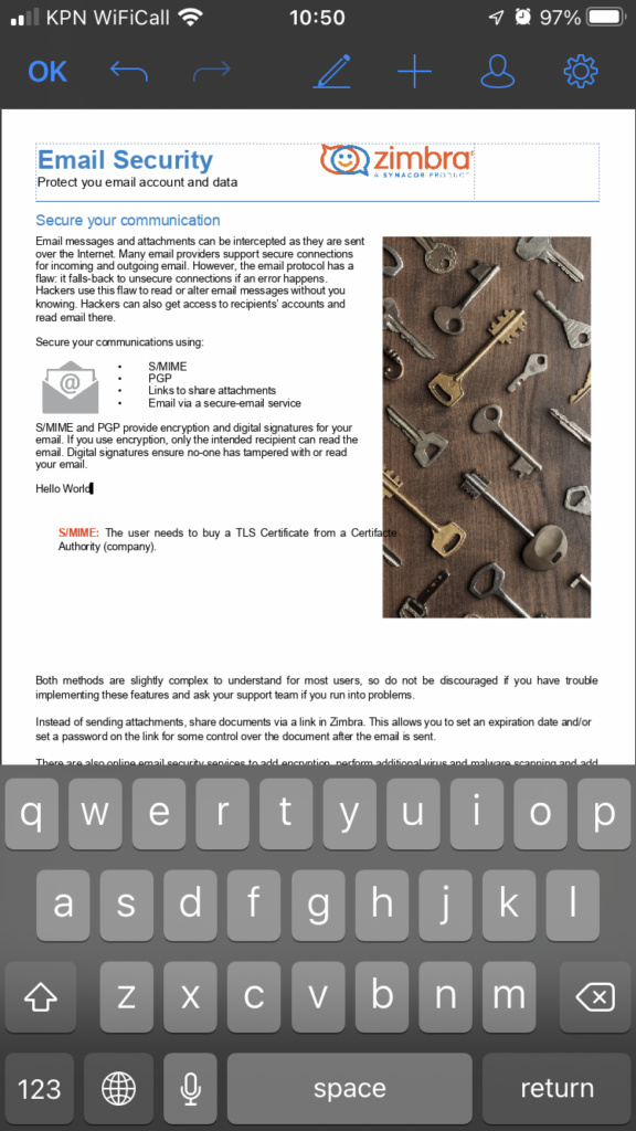 Zimbra Did You Know Use Zimbra Briefcase on Mobile with OnlyOffice