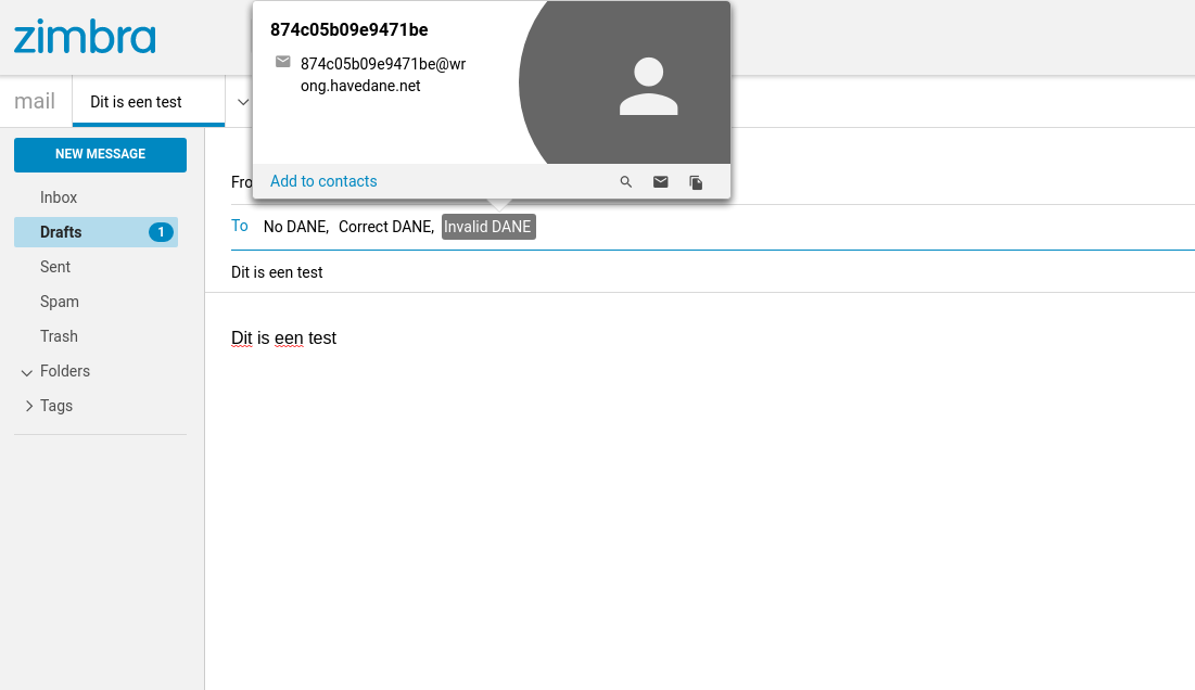 Zimbra SkillZ: Enable DANE Verification for Outgoing Email in