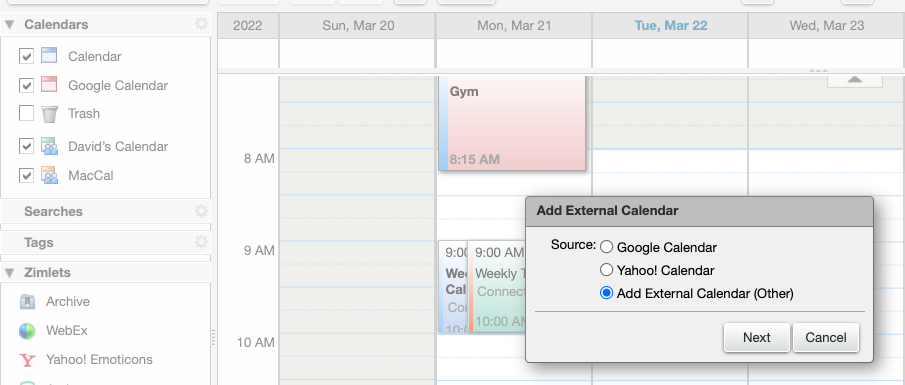 Add A Google Calendar To Zimbra Zimbra Blog