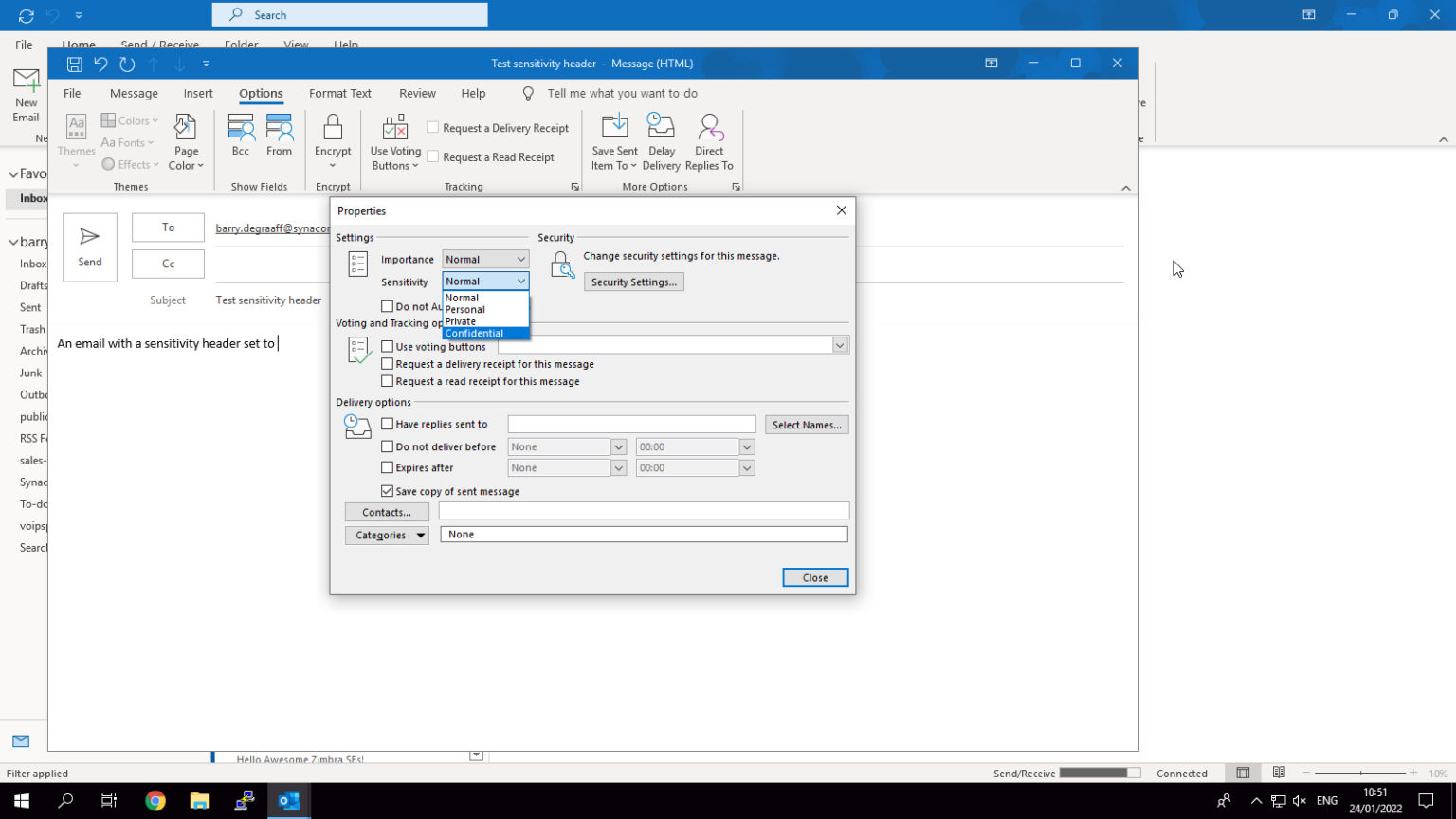 Outlook Header Status Introducing Confidential header Zimlet for Modern UI - Zimbra : Blog