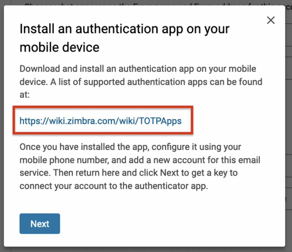 Install authenticator app